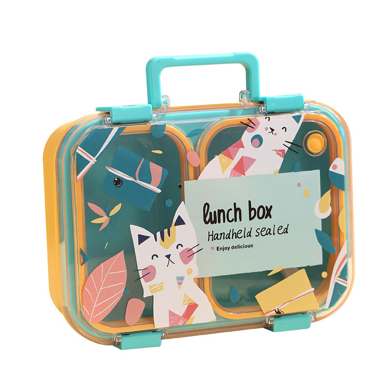 Cutie de prânz, compatibilă cu cuptorul cu microunde, menține temperatura, dreptunghiulară din PP, capacitate 800–1000 ml