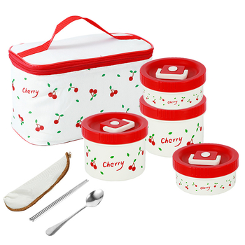 Cutie de prânz izolată din oțel inoxidabil 304, cu capac, compatibilă cu cuptorul cu microunde, 301-500 ml