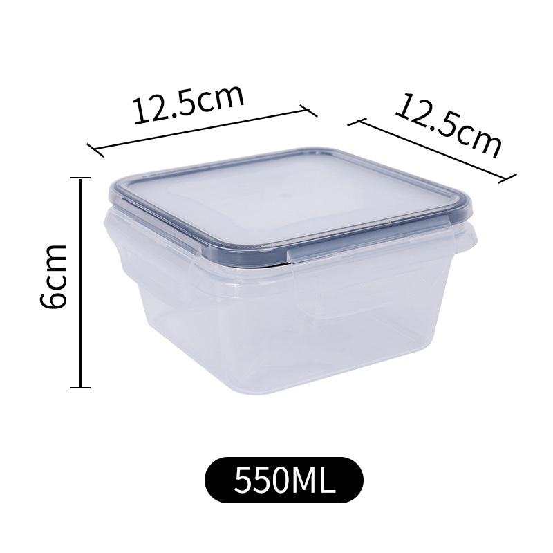 Plastična pravokutna posuda za pohranu hrane, kapacitet 3,1–4 L, jednodijelna, nije prikladna za mikrovalnu, za skladištenje i očuvanje hrane