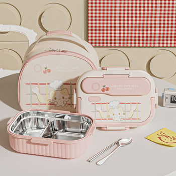 316 rozsdamentes acél ételhordó, hőszigetelt, téglalap alakú, 1–2 L kapacitás, mikrohullámú sütővel kompatibilis