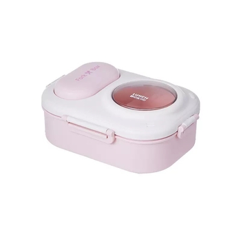 Cutie de prânz din plastic, dreptunghiulară, 1–2 L, sigilată și izolată termic, stil modern minimalist, pentru copii