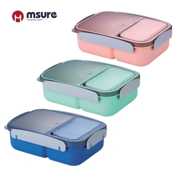 Cutie de prânz din plastic PP, cu separator etanș, compatibilă cu microundele, dreptunghiulară, un singur strat, capacitate 1–2 L, pentru adulți.