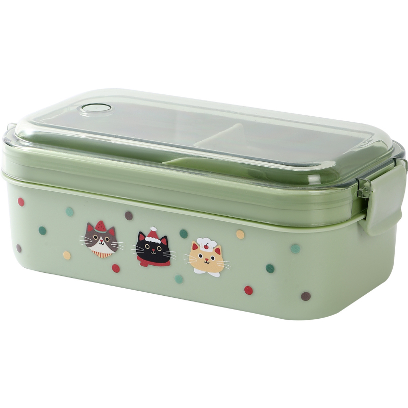 Cutie de prânz din plastic, dreptunghiulară, etanșă cu ventilații pentru păstrarea prospețimii, sigură pentru microunde, reutilizabilă