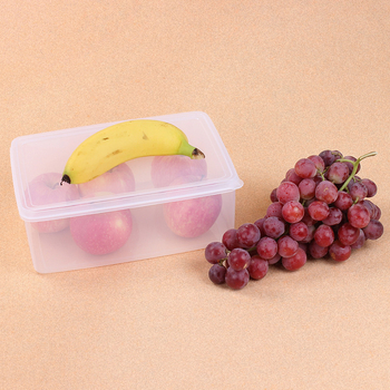 Hualong recipient din plastic pentru depozitare alimente, transparent, compatibil cu microunde, dreptunghiular, 301-500 ml