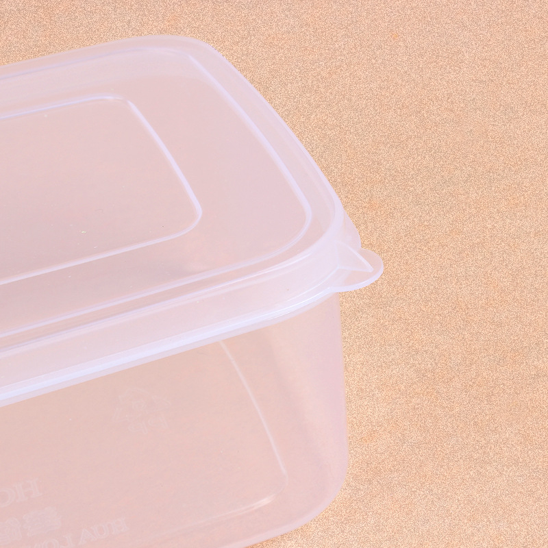 Hualong recipient din plastic pentru depozitare alimente, transparent, compatibil cu microunde, dreptunghiular, 301-500 ml