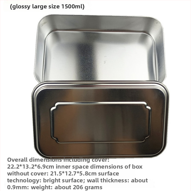 Kutija za ručak — čisto aluminij, višestruki oblik, kapacitet 800–1000 ml, retro stil, logotip otisnut
