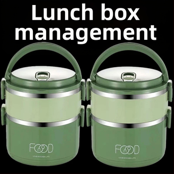 Izolovaná jedálenská dóza z nerezovej ocele, viacerostranný dizajn, objem 2,1–3 l, plast + nerezová oceľ, guľatý tvar, prenosný