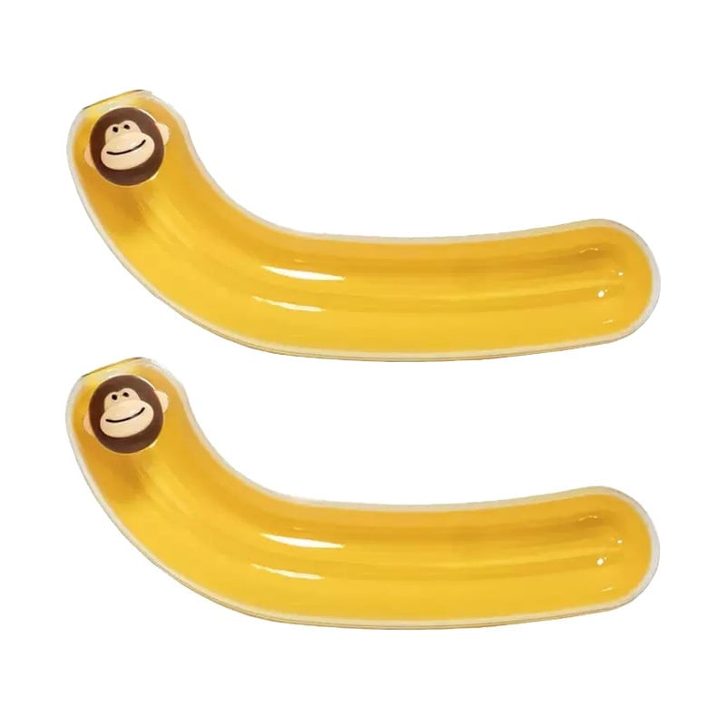 Banana oblik kutija za čuvanje voća, PP plastika, kapacitet do 300 ml, jednostruki sloj, neelektrično, za djecu