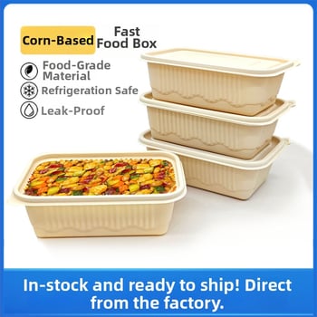 Master Kang cutie prânz din amidon de porumb, dreptunghiulară, biodegradabilă, nu compatibilă cu microunde, 5–10 seturi