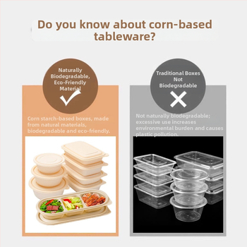 Master Kang cutie prânz din amidon de porumb, dreptunghiulară, biodegradabilă, nu compatibilă cu microunde, 5–10 seturi