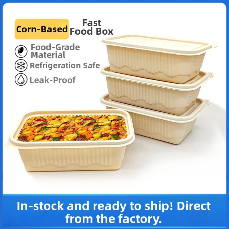 Master Kang cutie prânz din amidon de porumb, dreptunghiulară, biodegradabilă, nu compatibilă cu microunde, 5–10 seturi