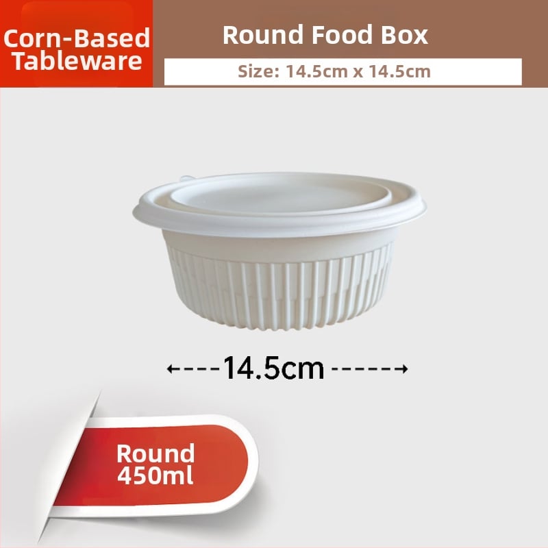 Master Kang cutie prânz din amidon de porumb, dreptunghiulară, biodegradabilă, nu compatibilă cu microunde, 5–10 seturi