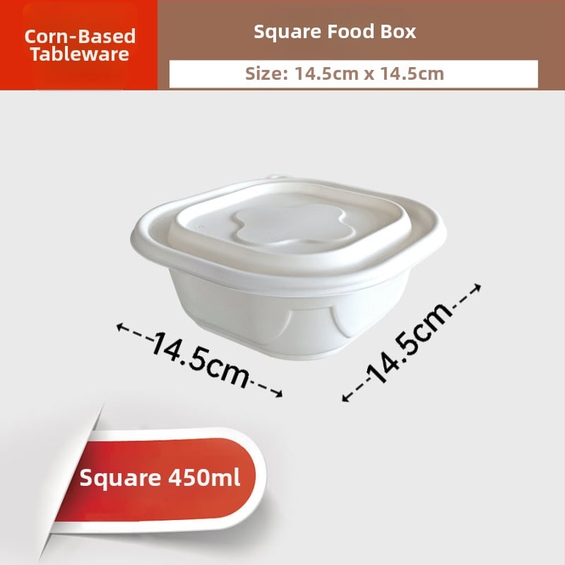 Master Kang cutie prânz din amidon de porumb, dreptunghiulară, biodegradabilă, nu compatibilă cu microunde, 5–10 seturi