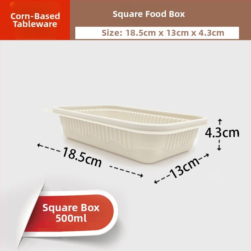 Master Kang cutie prânz din amidon de porumb, dreptunghiulară, biodegradabilă, nu compatibilă cu microunde, 5–10 seturi