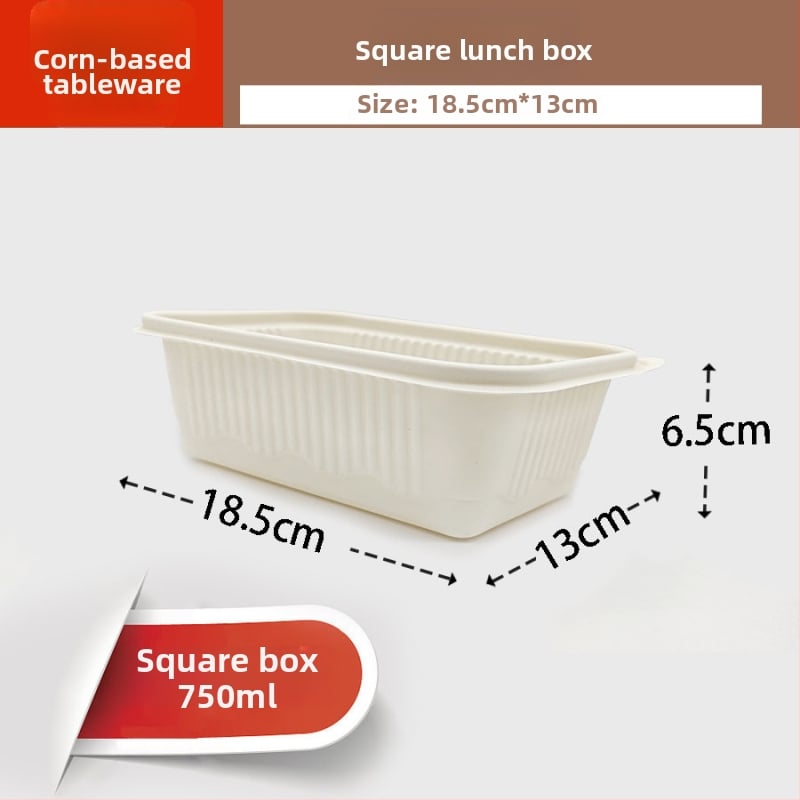 Master Kang cutie prânz din amidon de porumb, dreptunghiulară, biodegradabilă, nu compatibilă cu microunde, 5–10 seturi