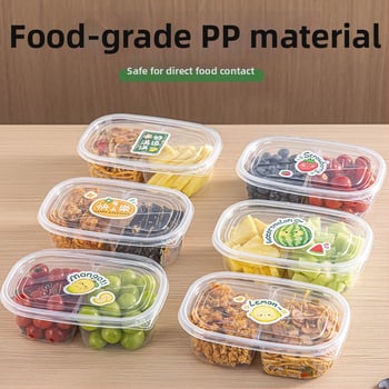 Cutie de prânz de unică folosință cu capac, PP alimentar, compatibilă cu microundele pentru birou