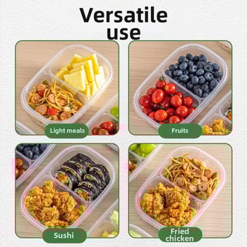 Cutie de prânz de unică folosință cu capac, PP alimentar, compatibilă cu microundele pentru birou