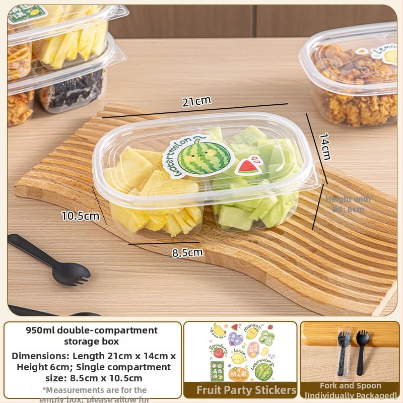 Cutie de prânz de unică folosință cu capac, PP alimentar, compatibilă cu microundele pentru birou