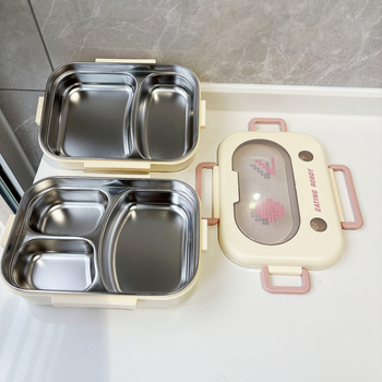 Kutija za ručak od nehrđajućeg čelika, pravokutna, 800–1000 ml, održava toplinu, moderni minimalistički dizajn