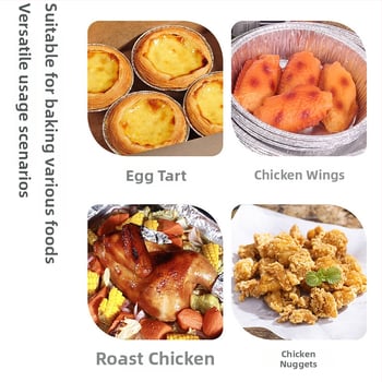 Ühekordne ümmargune alumiiniumfooliumist taldrik ahjuks, universaalne kasutus, 2000 tk pakk