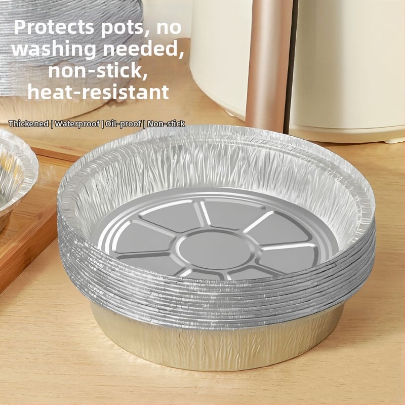Ühekordne ümmargune alumiiniumfooliumist taldrik ahjuks, universaalne kasutus, 2000 tk pakk