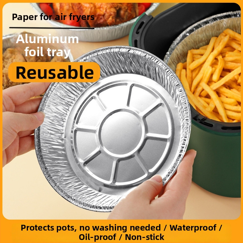 Ühekordne ümmargune alumiiniumfooliumist taldrik ahjuks, universaalne kasutus, 2000 tk pakk