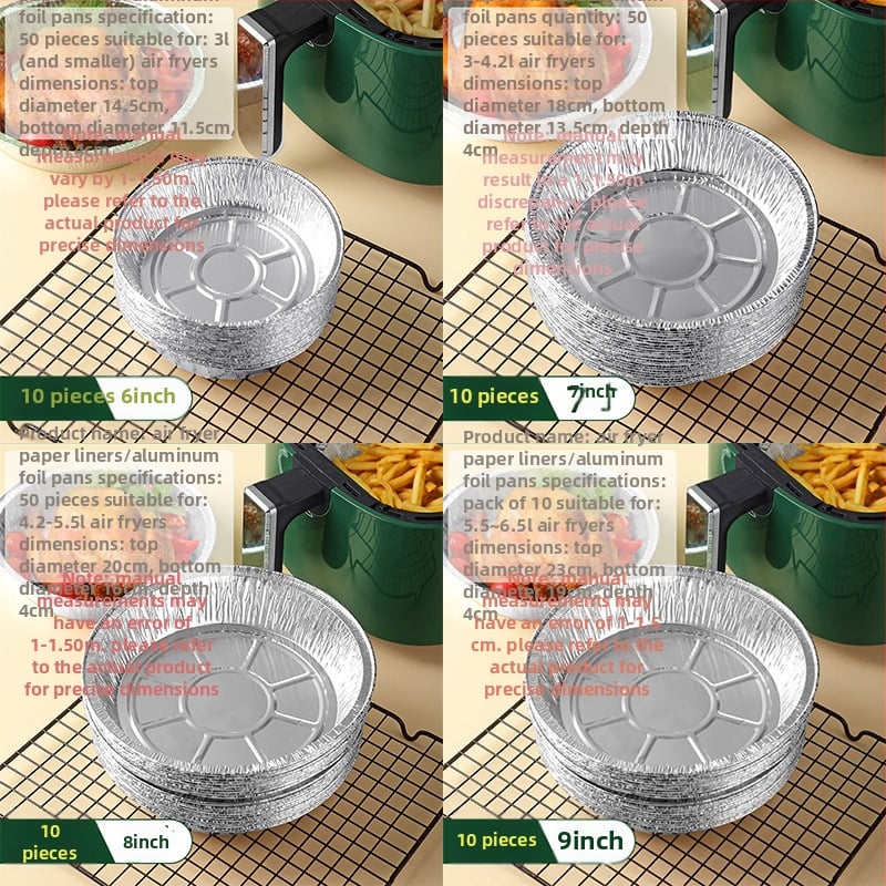 Ühekordne ümmargune alumiiniumfooliumist taldrik ahjuks, universaalne kasutus, 2000 tk pakk