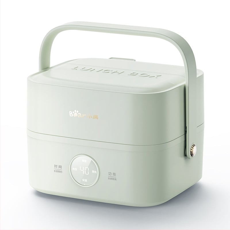 Cutie electrică pentru prânz Teddy Bear pentru birou și casă, capacitate 1.6–2.0 L, izolație vid, cronometru, vas interior detașabil, vas interior din oțel inoxidabil 304