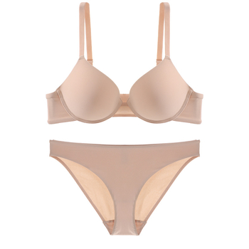 Set donjeg: push-up grudnjak za male grudi, cross-back dizajn, košarica 3/4, srednje oblikovan grudnjak, Ice Silk tkanina