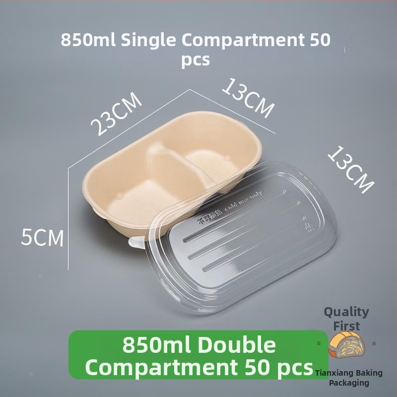 Cutie pentru desert pentru picnic cu trei compartimente, pentru iaurt, fructe și prăjitură — cuptor cu microunde: Nu; imprimare siglă: Disponibil; personalizare: Nu; biodegradabil: Nu