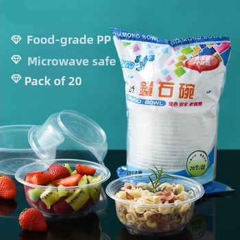 Ühekordne plastikust kauss, ümmargune, läbipaistev, umbes 300 ml, 12 tk pakis