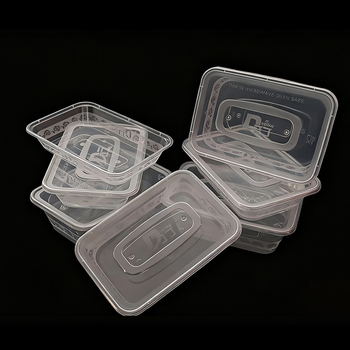 Cutii de prânz de unică folosință, turnate prin injecție, pentru ridicare la pachet, material PP, compatibile cu microundele, personalizabile, biodegradabile