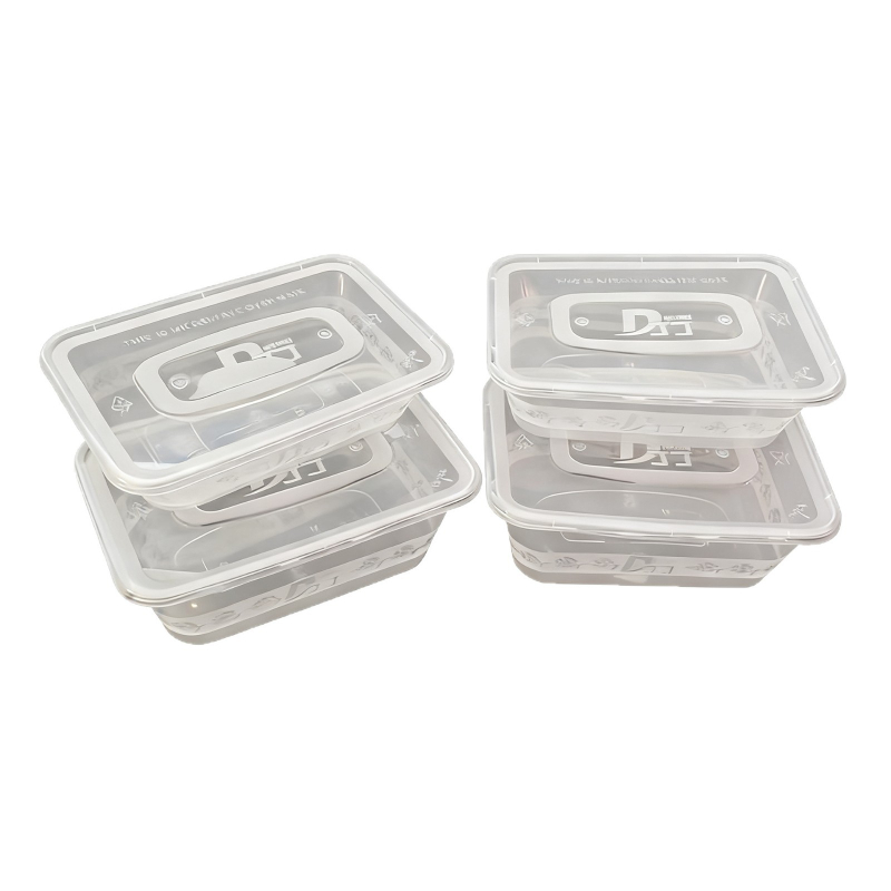 Cutii de prânz de unică folosință, turnate prin injecție, pentru ridicare la pachet, material PP, compatibile cu microundele, personalizabile, biodegradabile