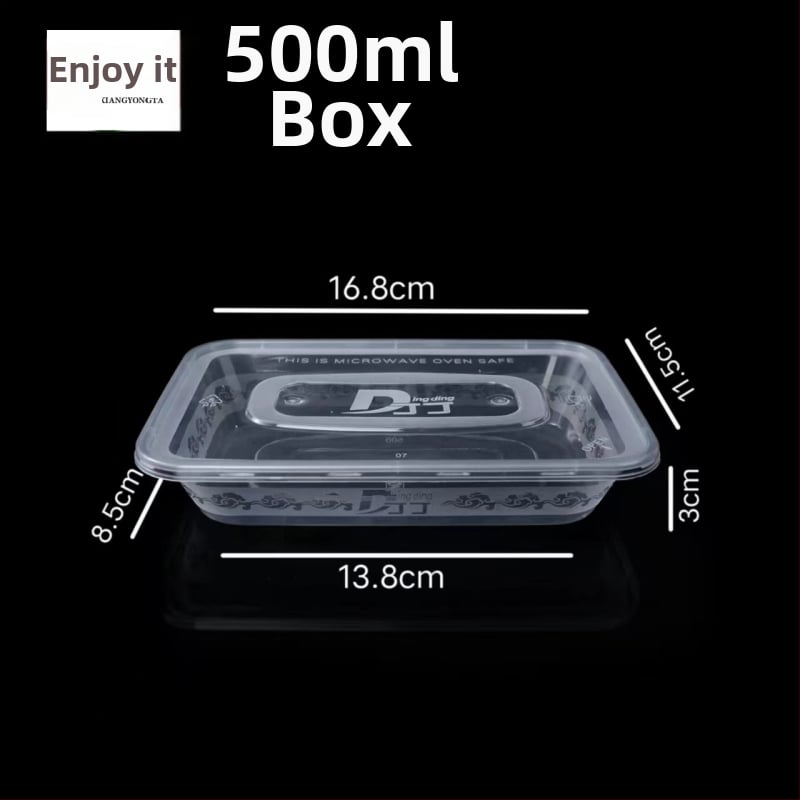 Cutii de prânz de unică folosință, turnate prin injecție, pentru ridicare la pachet, material PP, compatibile cu microundele, personalizabile, biodegradabile