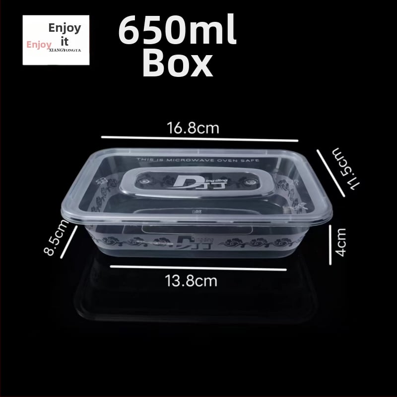 Cutii de prânz de unică folosință, turnate prin injecție, pentru ridicare la pachet, material PP, compatibile cu microundele, personalizabile, biodegradabile