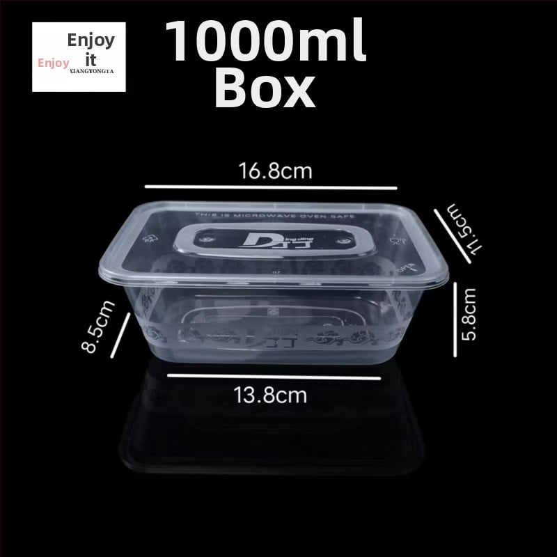 Cutii de prânz de unică folosință, turnate prin injecție, pentru ridicare la pachet, material PP, compatibile cu microundele, personalizabile, biodegradabile