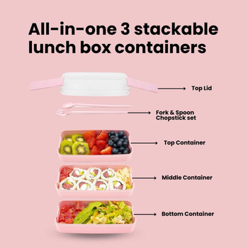 Κουτί γευμάτων ιαπωνικού στυλ, κατάλληλο για φούρνο μικροκυμάτων, χωρητικότητα 1–2 λίτρα, διπλό επίπεδο, πλαστικό υλικό