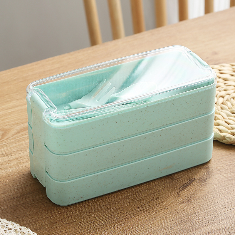 Κουτί γευμάτων ιαπωνικού στυλ, κατάλληλο για φούρνο μικροκυμάτων, χωρητικότητα 1–2 λίτρα, διπλό επίπεδο, πλαστικό υλικό