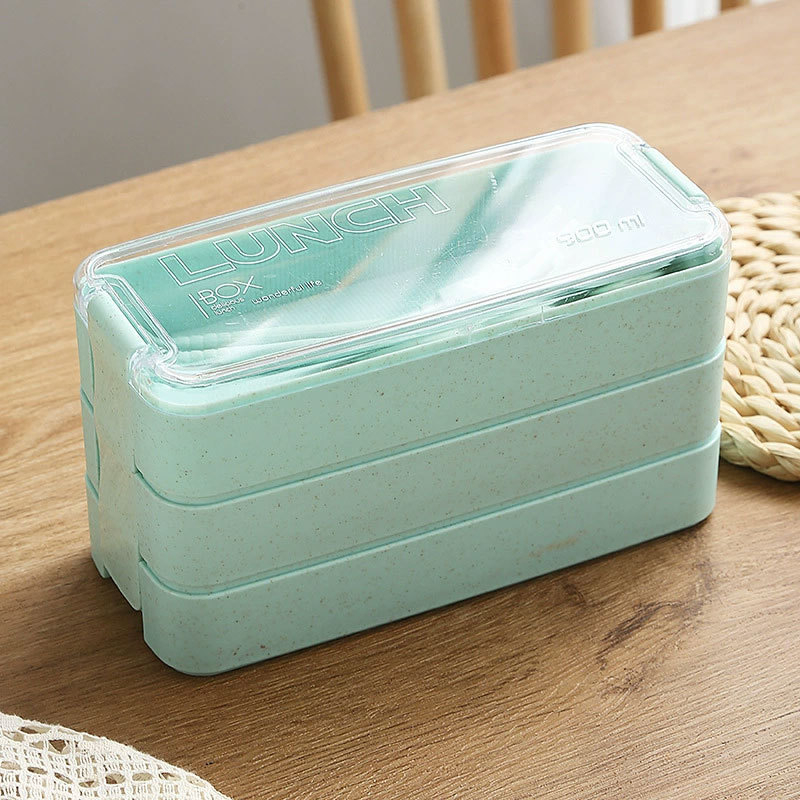 Κουτί γευμάτων ιαπωνικού στυλ, κατάλληλο για φούρνο μικροκυμάτων, χωρητικότητα 1–2 λίτρα, διπλό επίπεδο, πλαστικό υλικό