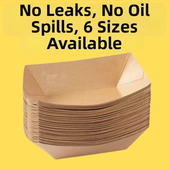 Tava din kraft, de unică folosință, în formă de barcă, pentru livrări – nu este compatibilă cu microunde, nu este degradabilă, origine: China