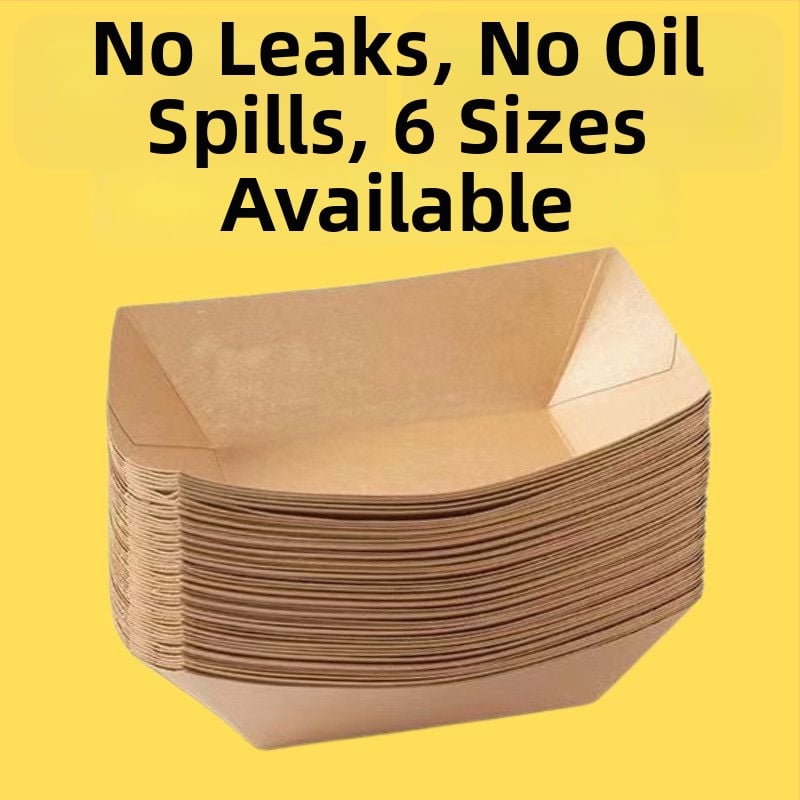 Tava din kraft, de unică folosință, în formă de barcă, pentru livrări – nu este compatibilă cu microunde, nu este degradabilă, origine: China