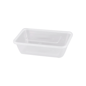 Еднократна дебела пластмасова кутия за изнасяне с капак — прозрачна и запечатана, голям капацитет, възможност за печат на лого, микровълнова печка не е безопасна