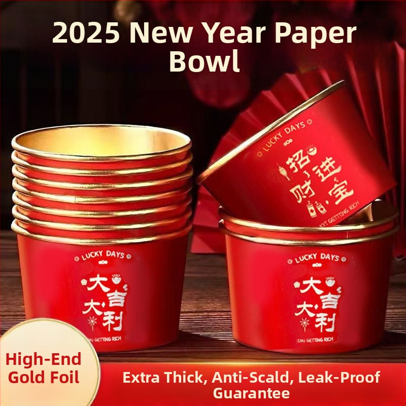 Jednorázová papierová misa s pozláteným fóliovým povrchom pre rodinné jedlá na jar; materiál: papier + PE fólia; trvanlivosť: 12 mesiacov; kategória: jednorazová misa