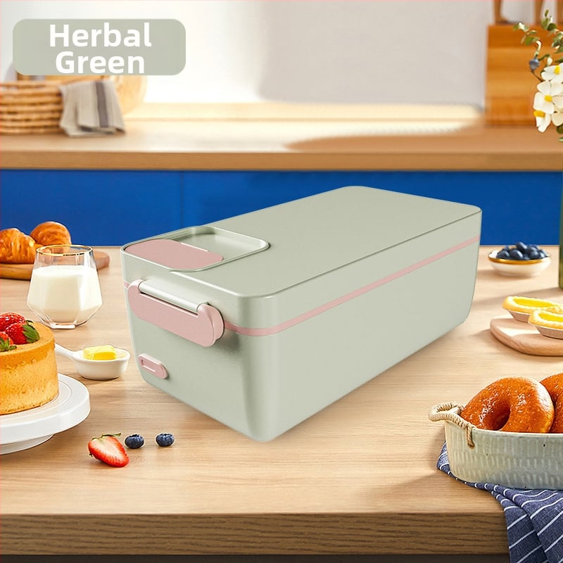 Cutie electrică pentru prânz, capacitate 1 L, liner detașabil, recipient interior din oțel inoxidabil 304, alimentare USB 5V 40W cu funcție de menținere la cald