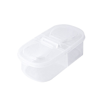 Kutija za ručak od PP materijala, proziran poklopac s odjeljenim pretincima, mikrovalna sigurnost, prijenosna