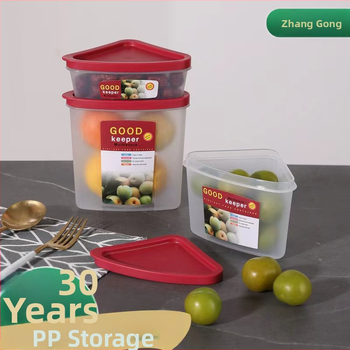 Spremnici za skladištenje u hladnjaku od prehrambene PP plastike, 3-dijelna set, jednokomorni dizajn, pogodni za mikrovalnu pećnicu, čuvaju svježinu