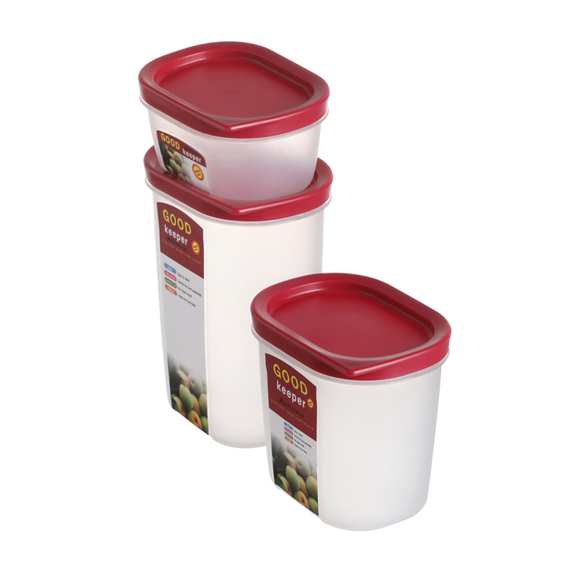 Spremnici za skladištenje u hladnjaku od prehrambene PP plastike, 3-dijelna set, jednokomorni dizajn, pogodni za mikrovalnu pećnicu, čuvaju svježinu
