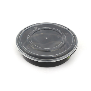 Cutie rotundă de unică folosință pentru raci și pește murat, PP, compatibil cu microunde, 90 de seturi pe cutie