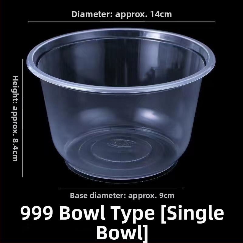 Set de boluri din plastic de unică folosință, cu capac – rotunde, compatibile cu microunde, PP alimentar