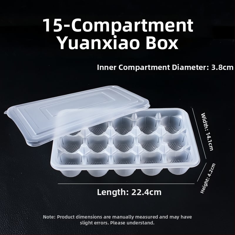 Cutie de plastic de unică folosință pentru bile mari de orez lipicioase, lucrate manual (nu este potrivită pentru microunde; imprimare logo disponibilă; procesare și personalizare prin agent; origine: China continentală)